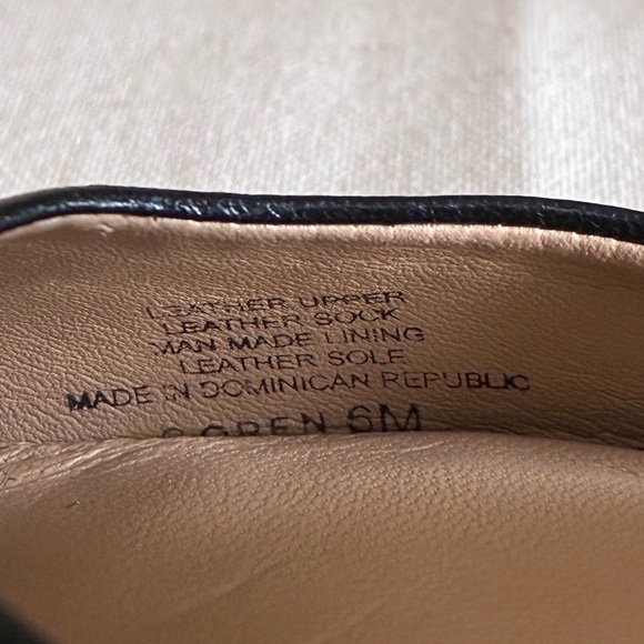 Antonio Melani Black Leather D’Orsay Pumps Pointed Toe Heels Size 6 - Picture 5 of 6